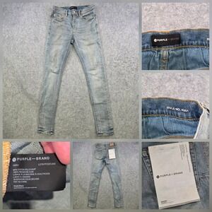 Purple Brand P001 Jeans Mens 30x31 Light Wash Blue Slim Skinny Stretch‎ Denim